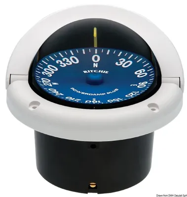 Immagine prodotto di RITCHIE Bussola Supersport 3"3/4 bianco/blu , 1 pezzo