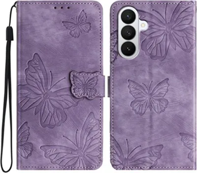 Produktbild von Samsung Galaxy A37 Hülle - Coverup Schmetterlinge Klapphülle - Violett