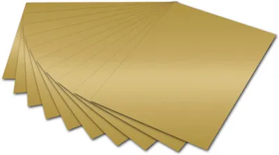 Produktbild von folia 6166 - Fotokarton Gold glänzend, 50 x 70 cm, 300 g/qm, 10 Bogen - zum Basteln und kreativen Gestalten von Karten, Fensterbildern und für Scrapbooking