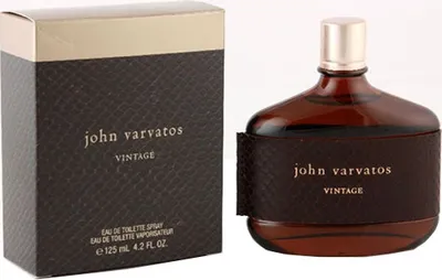 A box and bottle of John Varvatos Vintage eau de toilette for men.