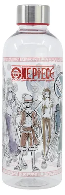 Produktbild von Stor One Piece – wiederverwendbare Flasche – tragbar – Luffy – Nami – Robin – Trinkflasche aus Kunststoff – 850 ml, Durchsichtig