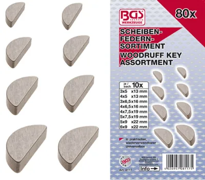 Produktbild von BGS 8117 Federkeile-Sortiment, 80-tlg.