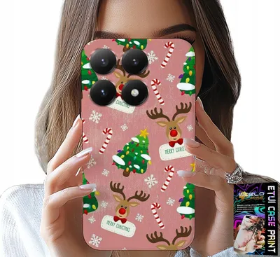 Produktbild von Etui Do Xiaomi 17 - Świąteczne Renifery Choinki Laska Wzory