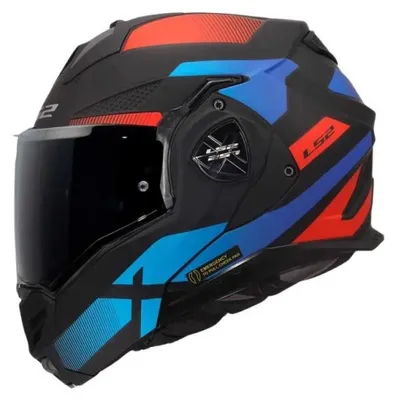 Productafbeelding van LS2 FF901 Advant X Nova, opklapbare helm, zwart/rood/blauw, maat M (57/58)