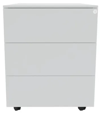 Produktbild von Rollcontainer 3 Laden Stahl weiß.