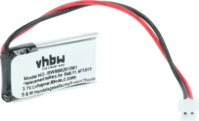 Produktbild von vhbw Akku kompatibel mit Daitem D5141, D5142, D5130GB, D5131GB, SC100AU, SC101AX Alarmanlage, Alarmsystem (90 mAh, 3,7 V, Li-Polymer)
