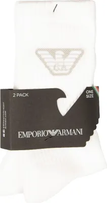 Immagine prodotto di Calze uomo EMPORIO ARMANI 2 paia di calze corte con soletta in spugna calzini articolo 303122 3R345 calza 2 pack corta, EU 39/46 - UK 5/12 - USA 6,5/13,5 - CN 28/30, Cotone 75%,Poliammide 23%,Spandex 2%