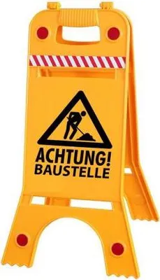 Produktbild von Warnaufsteller Dachaufsteller - Achtung Baustelle - Gr. ca. 28 x 64cm - 308551-1