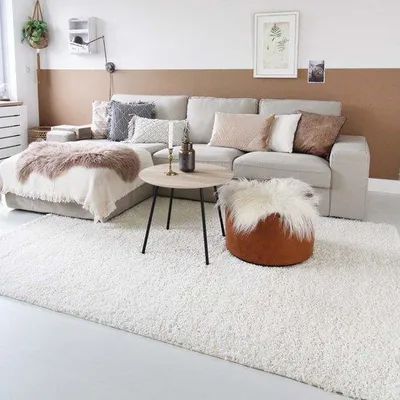 Immagine prodotto di Tappeto Shaggy Trend Unyqoos® – crema, 300 x 400 cm, con pelo lungo, bordo rifinito e imbottitura morbida