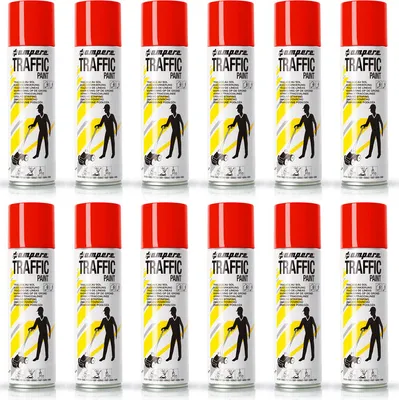Produktbild von Traffic Paint® Bodenmarkierungsfarbe Spraydosen für Markierwagen(rot,12)