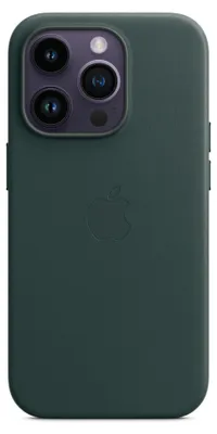 Image de Apple Leather Backcover MagSafe pour Apple iPhone 14 Pro - Forest Green