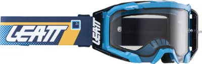 Immagine prodotto di Maschera motocross LEATT Velocity 5.5 Ink azzurro lente fumè 58%