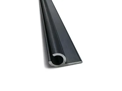 Produktbild von 1m Kederschiene Anthrazit 7,5mm aus Aluminimum Zeltkederschiene Wandbefestigung 45° für 5,5mm - 8,5mm Keder