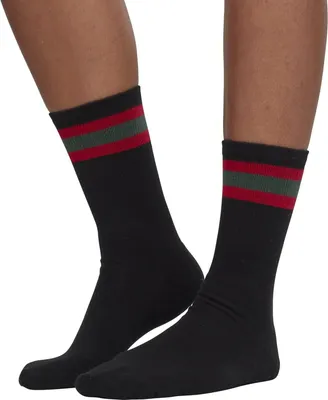 Obrázok produktu pre Urban Classics Socken Ponožky Stripy Sport 2-Pack Black/Firered/Green-35-38