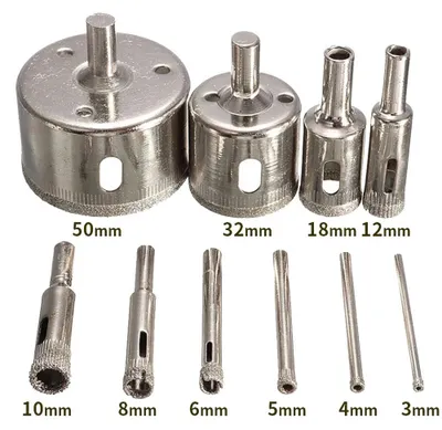 Produktbild von 10-teiliges Set Diamantbeschichtete Hohlbohrer für Fliesen und Glas