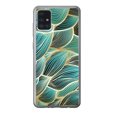 Produktbild von MuchoWow® Handyhülle Schutzhülle Hülle für Samsung Galaxy A52 5G Muster - Gold - Abstrakt - Welle Silikon Softcase Handy Hülle - Umschlag