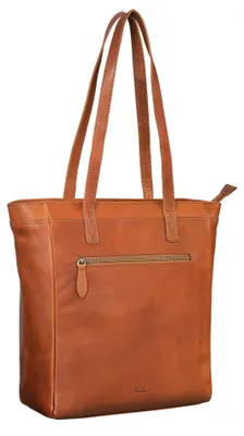 Produktbild von Benthill Damen Shopper Leder - Umhängetasche aus Rindsleder - Handtasche mit Reißverschluss - Schultertasche / Ledertasche - Vintage Beutel