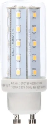 Produktbild von LED Leuchtmittel T30 Röhre 4W GU10 Corn 3000K warmweiß 360°