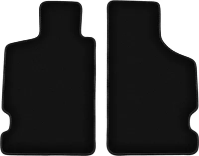 Produktbild von Wielganizator Velours-Autoteppiche vorne – passend für Citroen Saxo (Schrägheck, Bj. 1996-2003) –  schwarz, passgenau, mit Befestigungen set 2 Stk.