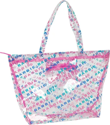 Produktbild von Damen Handtasche Barbie Logomania Durchsichtig Hellrosa 54 x 35 x 17 cm