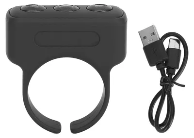 Image de Application de télécommande, page turner, enregistrement vidéo, bouton selfie, clicker Bluetooth rechargeable pour smartphone, modèle noir