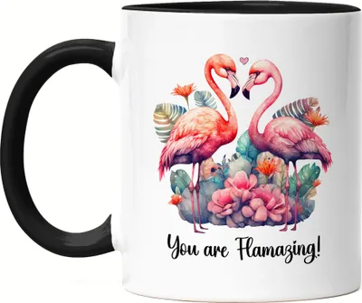 Produktbild von You Are Flamazing Tasse Schwarz Valentinstag Freundin Freund Süß Geschenkidee Paar Liebe Couple Jahrestag