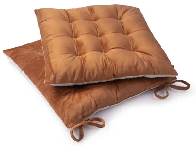 Produktbild von Sitzkissen mit Befestigungsbänder 40x40 Stuhlauflage Kissen Stuhlkissen 2er Set 40x40x5cm