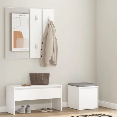 Produktbild von Design Möbel Flurmöbel-Set Weiß Holzwerkstoff - 2024 Neu