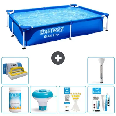 Zdjęcie produktu dla Bestway Steel Pro, prostokątny basen - 221x150x43 cm - 7 elementów, model S22290