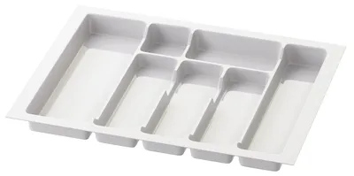 Image de Divio Boîte de rangement pour tiroirs, 60 cm - Blanche, avec 7 compartiments
