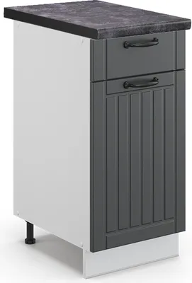 Image de Meuble cuisine Vicco Fame-Line Anthracite campagne 40cm , PT Anthracite, Model 46885