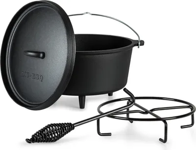 Produktbild von ToCi Dutch Oven Pre-fired, holandská rúra, BBQ, žíhaná liatina, zdvihák, 5,5 l