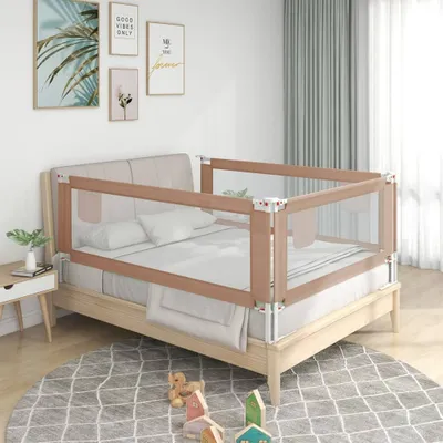 Produktbild von Maison Exclusive - Kleinkind-Bettschutzgitter Taupe 200x25 cm Stoff