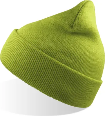 Produktbild von Atlantis WIND | Herren Winter Beanie mit Bündchen - Farbe: Lime Green - Größe: One Size