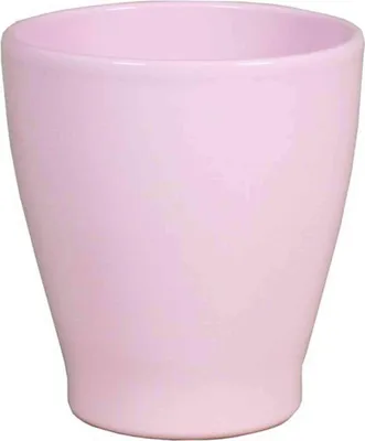 Produktbild von INNA-Glas Keramik Orchideenvase, Ø13,2cm, 15cm, rosa - Pflanztopf/Orchideen-Blumentopf