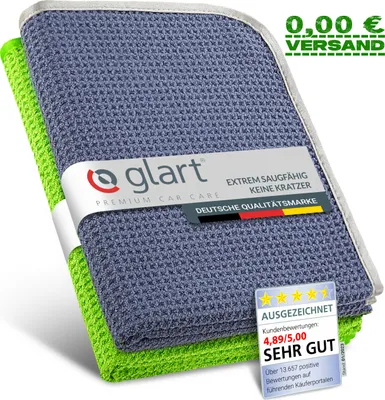 Produktbild von Glart 47TG Auto Trockentuch 70x40cm Autopflege Mikrofasertücher Putztücher