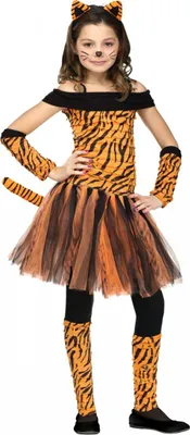 Produktbild von Tigerin Kinderkostüm - Miss Tigress Mädchenkostüm Kinder Größe: S