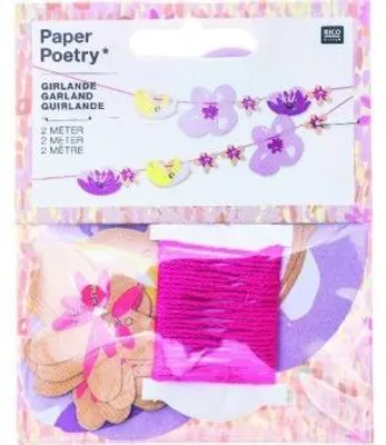 Produktbild von Rico Design 99001.78.44, Girlande, Papier, Rose, 2 m, 1 Stück(e)