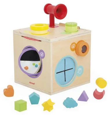 Image de Janod Sensori - Cube de découverte sensorielle en bois - 13dlg.