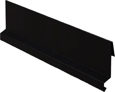 Produktbild von Überhangprofil Ortgangblech Br. 215 mm, 1 m, Lackiertes Zink, Schwarz RAL 9005