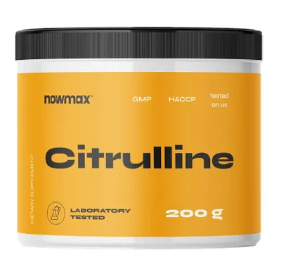 Produktbild von nowmax® Citrulline Malate 200 g – Citrullin Malat mit Vitamin B6, Naturgeschmack