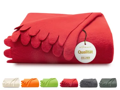 Produktbild von Kuscheldecke Fleecedecke, 130x170 cm, Polyester, rot