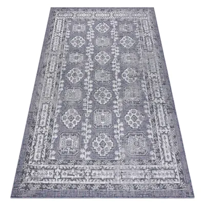 Zdjęcie produktu dla Dywan SZNURKOWY SIZAL SION Ramka, ornament, przecierany 2832 płaskie tkanie niebieski / róż / ecru wielokolorowy 120x170 cm