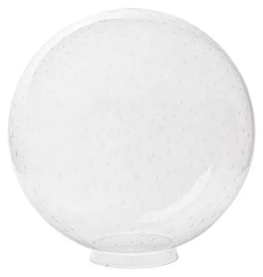Image de Verre de rechange pour lampe, verre bombé, Ø 400 mm, verre transparent à bulles, verre pour luminaire, ouverture 150 mm avec collerette