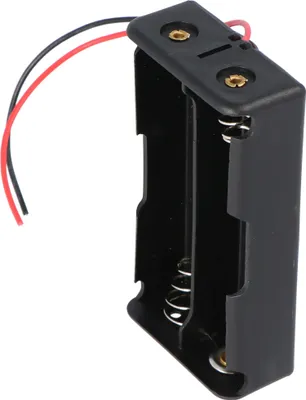 Produktbild von 2fach Batteriehalter für CR 18650 Batteriegröße 71x21x21mm – Batterie Halterung Elektronik (Kunststoff)