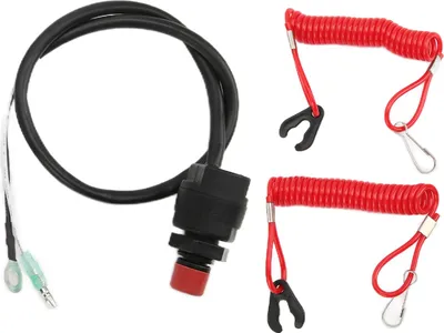Immagine prodotto di Cordino di sicurezza per interruttore di emergenza per fuoribordo marino PVC+ABS di ricambio per Yamaha