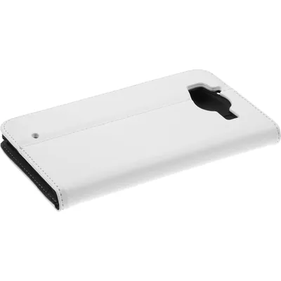 Produktbild von PhoneNatic Kunst-Lederhülle kompatibel mit Microsoft Lumia 950 - Book-Case weiß + 2 Schutzfolien