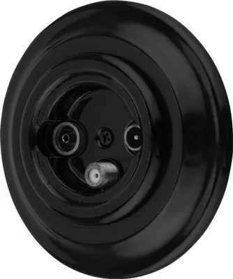 Produktbild von Unterputz Porzellan Retro Antennendose 3-Loch I PR1 schwarz