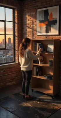 Image de Étagère moderne et pratique pour livres et objets de décoration