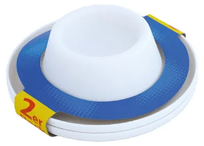 Obrázok produktu pre Elegantná sada dvoch porcelánových držiakov na vajíčka, biela, ideálna na raňajky